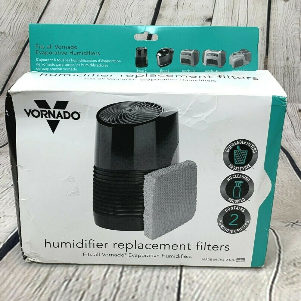 New Vornado Humidifier Filter Replacement 2 Pack MD1-0002 RA Distressed Box